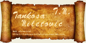 Tankosa Miletović vizit kartica